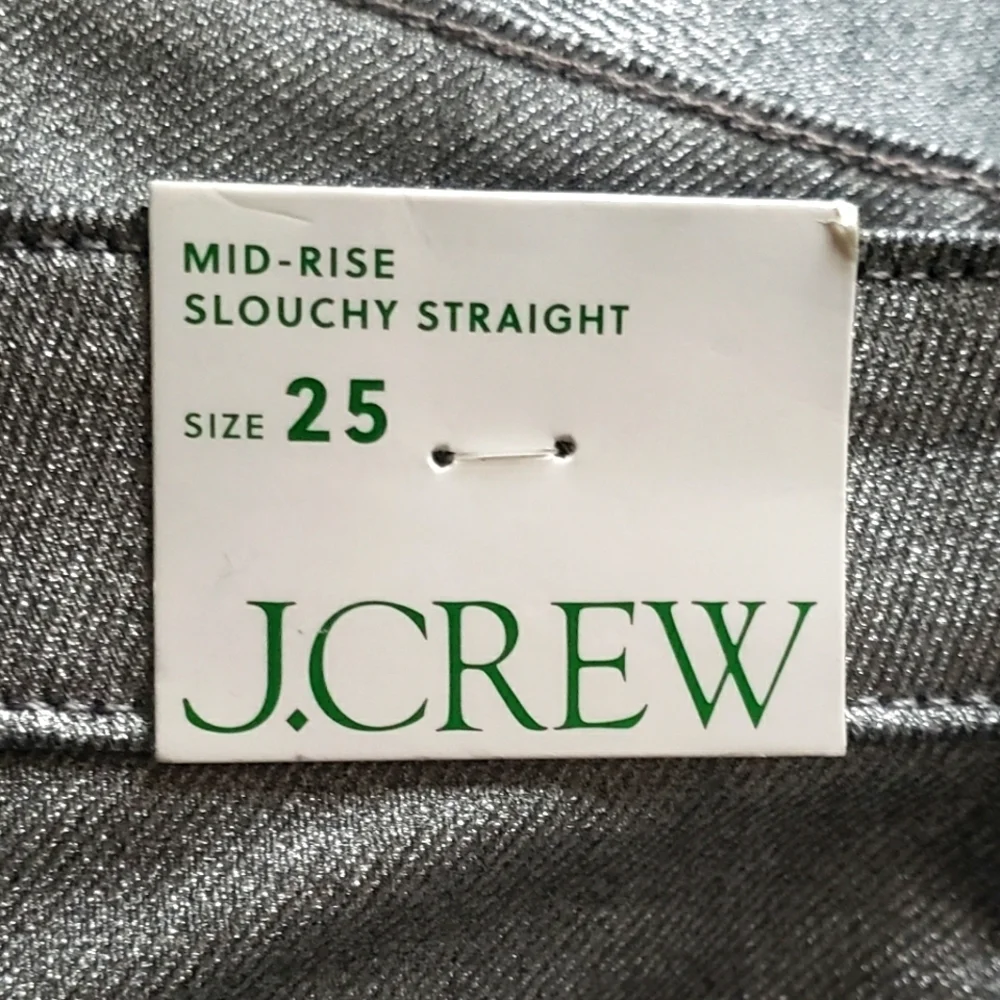 J.Crew Collection slouchy-straight jean in silver